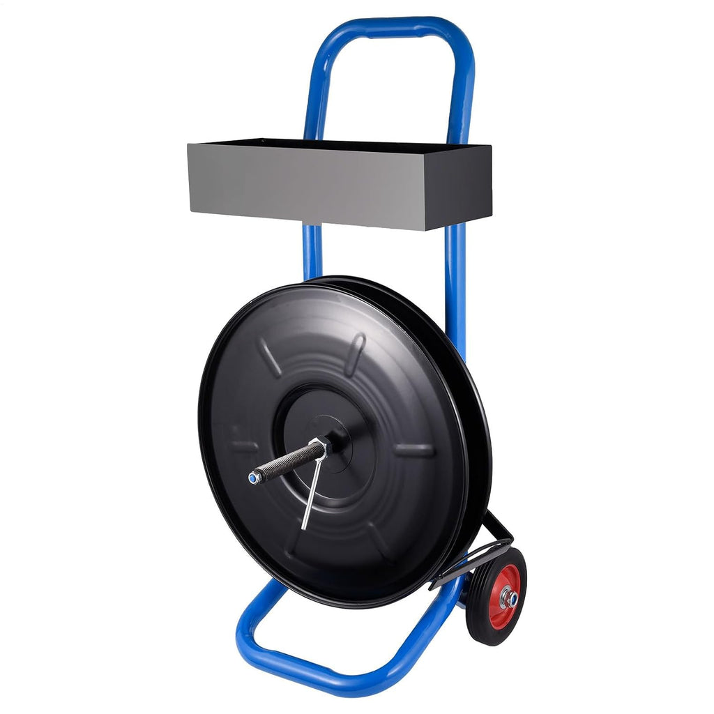 Banding Strapping Cart | Strapping Cart with Wheels for PET/PP/Fiber Strapping Coils with 8" or 16" Core Size,Cart