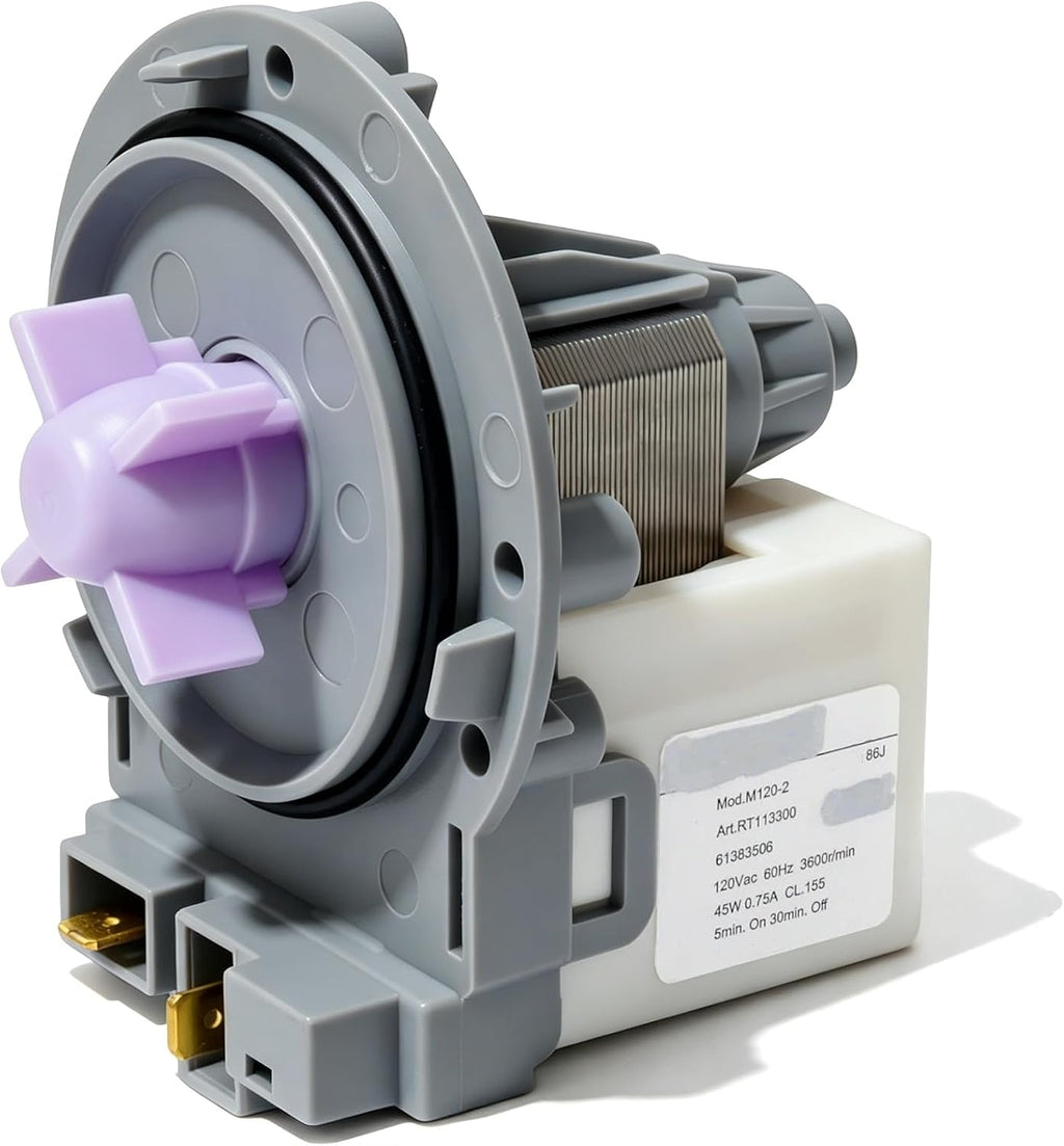 EAU61383506 Washer Drain Pump Motor Compatible with LG Washers WM3477HW WM1377HW WM3477HS WM3488HS Washing Machine Part Replaces 4681EA2001K PD00034418 2666395 AP5672153 PS7791903 EAP7791903