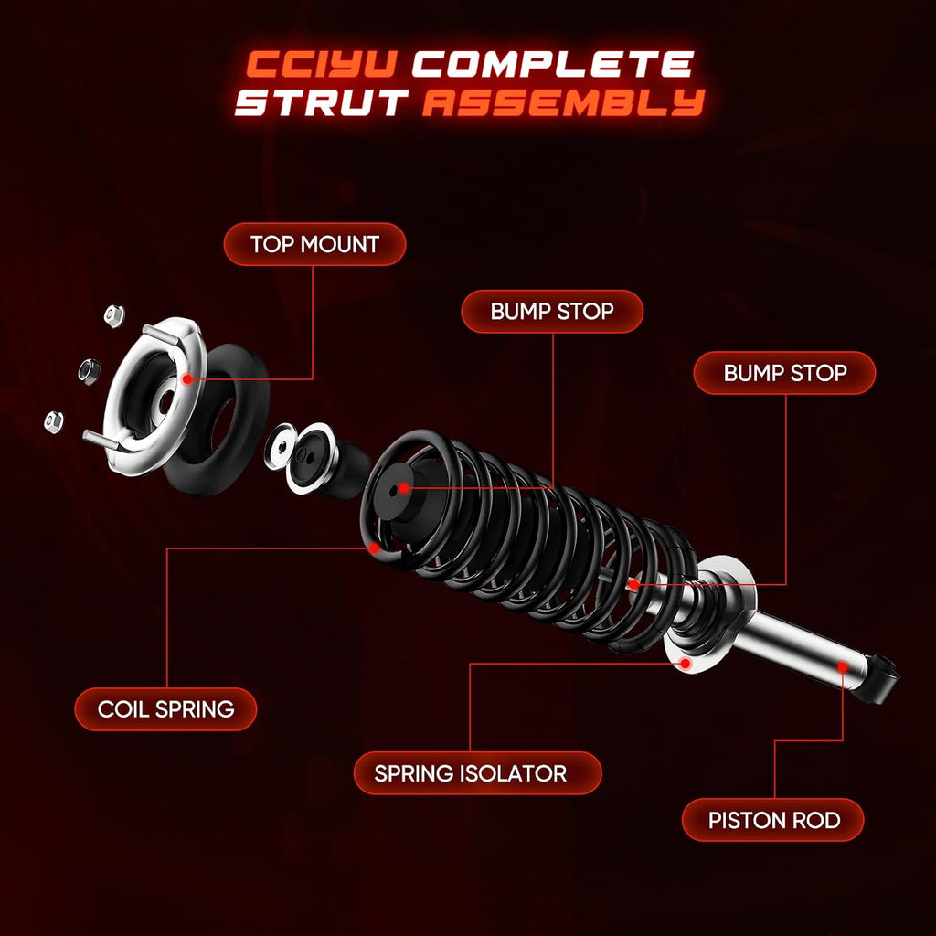 CCIYU Front Struts Shock Coil Spring assembly Fits for Toyota Corolla 03-08