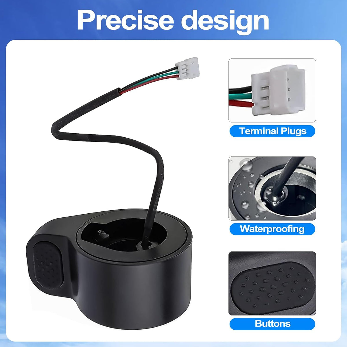 Replacement Part Compatible for Xiaomi M365/Pro 1S Electric Scooter Thumb Throttle
