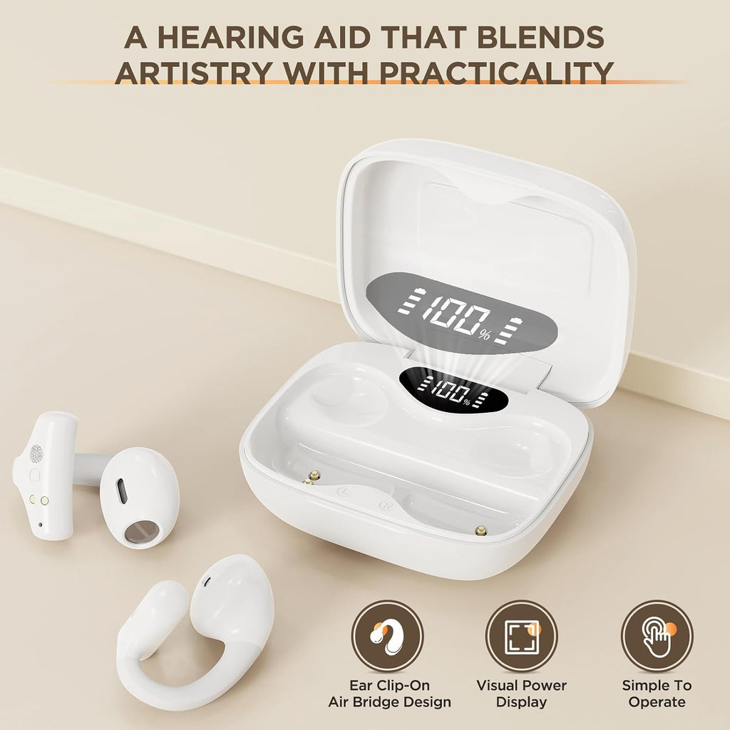 Rechargeable OTC Hearing Aids for Seniors, 16 Channel Smart Noise Reduction