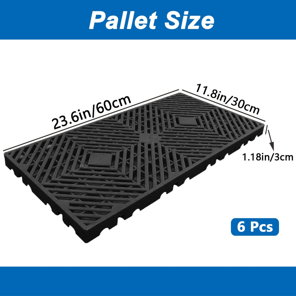 Plastic Pallets, Lightweight Moisture-Proof Waterproof Floor Pallet, Breathable Grid Ventilation Storage Pad
