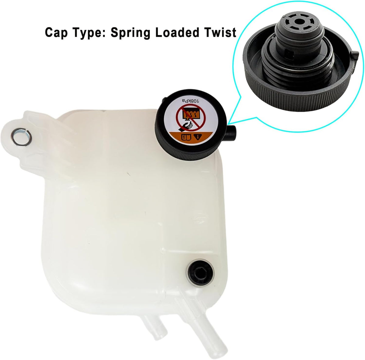 TO3014140 Engine Coolant Reservoir Tank with Cap Replaces# 164A237012