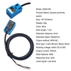 Haldzemo SN04-N2 NPN NC Inductive Proximity Sensor Normally Close Detection Approach Switch with SN Bracket (Blue, 2 Pack)
