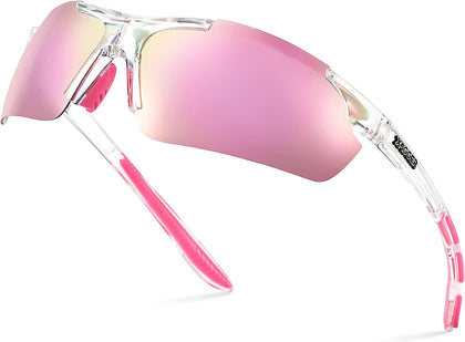 Polarized Sports Sunglasses for Men Women Wrap Around UV400 Running Baseball Softball Cycling Driving Glasses