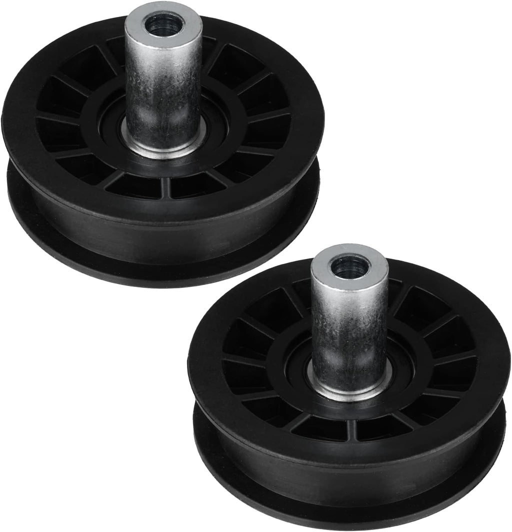 179114 ILONPA Flat Idler Pulley for 532179114 Husqvarna/Poulan/Murray/AYP Yth2448 Yth2148 CT131 CT141 CTH141 CTH151T CTH182T CTH192 Pxt15538 Pxt12538 Pxt16542 (2 Pack)
