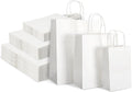 120pcs White Paper Bags with Handles, Assorted Sizes Gift Bags