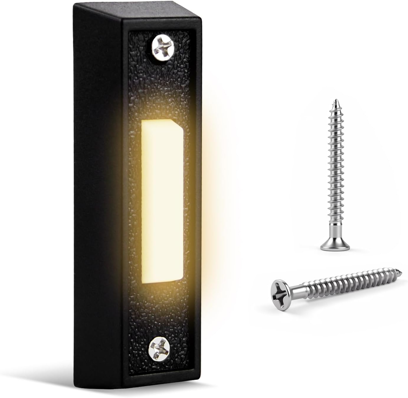Lighted Doorbell Button, Wired Door Bell Push Button Replacement Door Bell Push Buttons LED Door Chime Wall Mounted