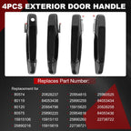 22738721 4Pcs Exterior Door Handle Compatible with Chevy GMC Cadillac