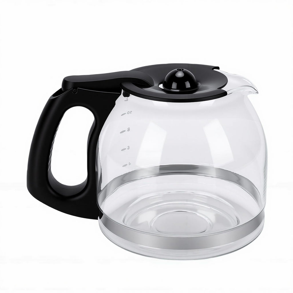 ASHATA Borosilicate Glass Coffee Carafe 1.8L, Replacement Pot for 12 Cup Coffee Maker with Sturdy Handle
