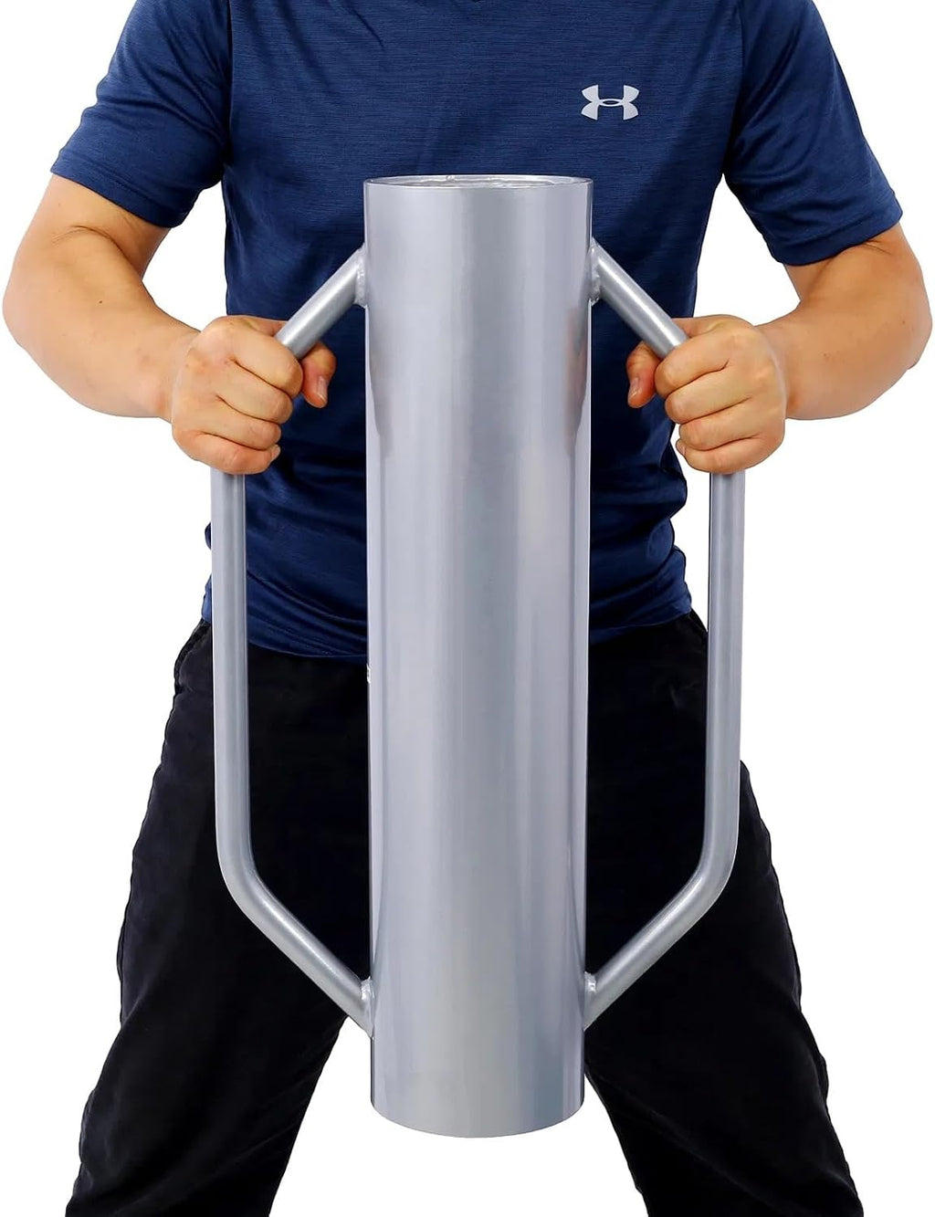 Heavy Duty Metal Fence Post Driver, 30 lb T Post Pounder with Handle, Steel Construction, Grey, 23.5 x 13 x 5.5 Inches