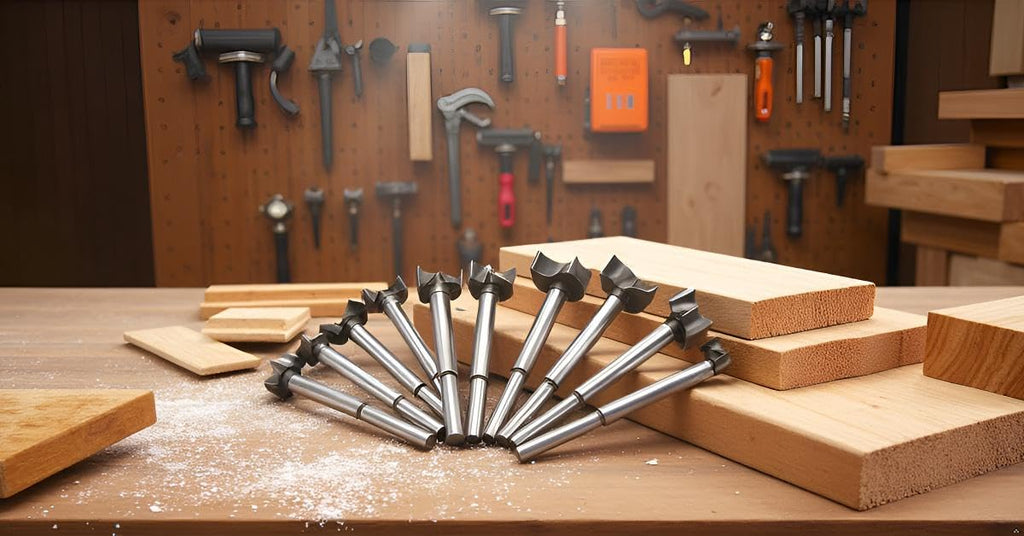 Forstner Drill Bit Set 15-35mm 16 Pcs Carbide Forstner Bits HSS | Wood Tool Punching Bit Wood Slabs Flat Wing