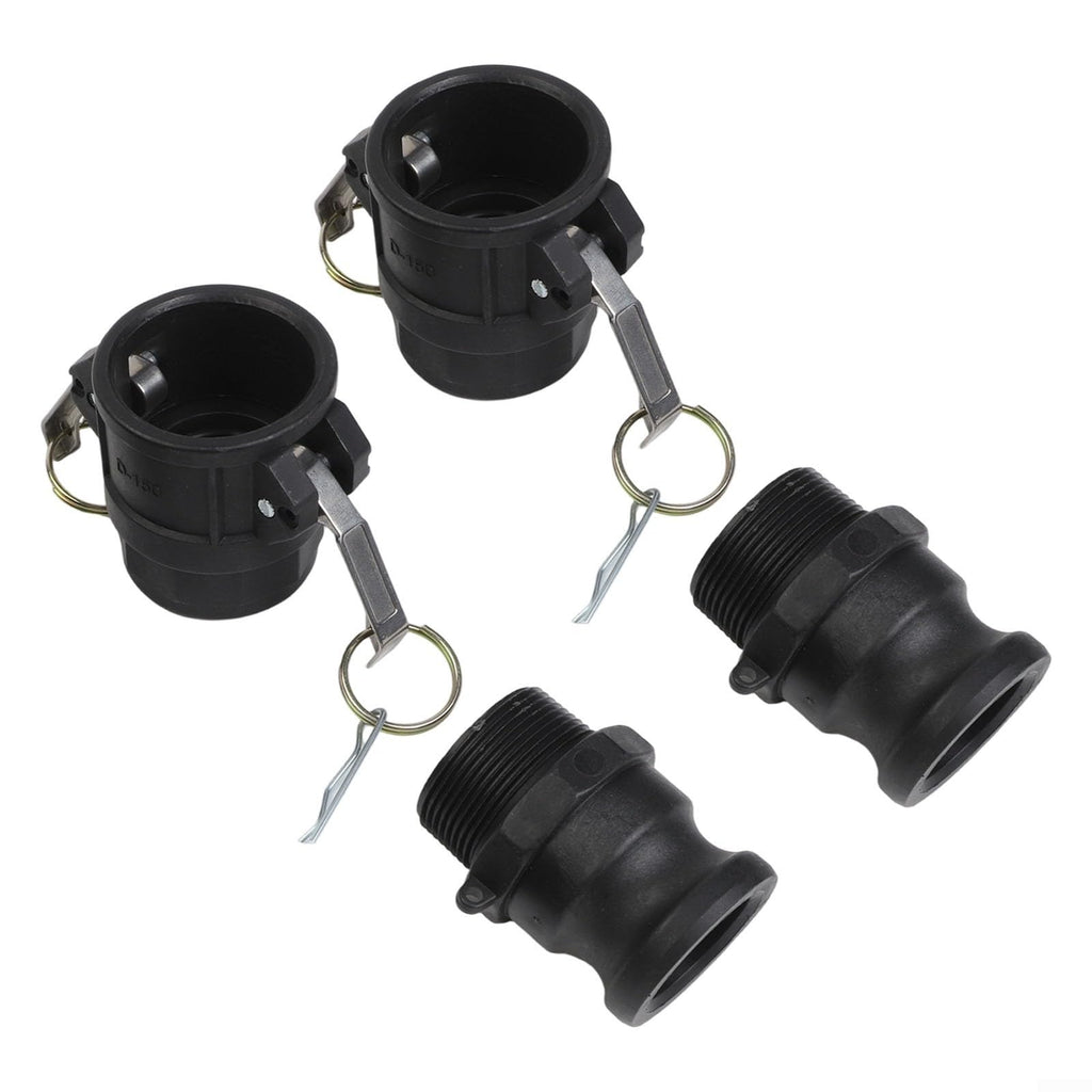 2Sets Polypropylene Cam Lock Fittings for Type D & F 1-2in 2Sets(1.5 inch)