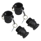 2Sets Polypropylene Cam Lock Fittings for Type D & F 1-2in 2Sets(1.5 inch)