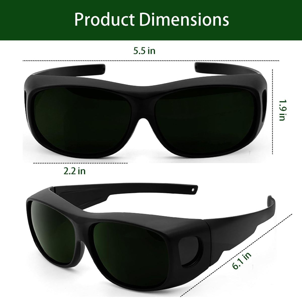 2PC Red Light Therapy Laser Safety Glasses, 200-2000nm