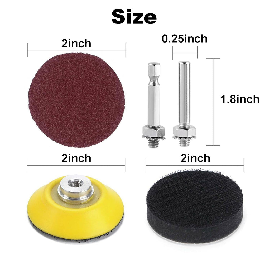 300 Pcs 2 Inch Sanding Discs Kit Drill Sanding Attachment, 80-3000 Grit
