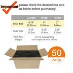 50 Pack 9x6x2'' Small Shipping Boxes, Corrugated Cardboard Mailers for Business, Black (CM962B)