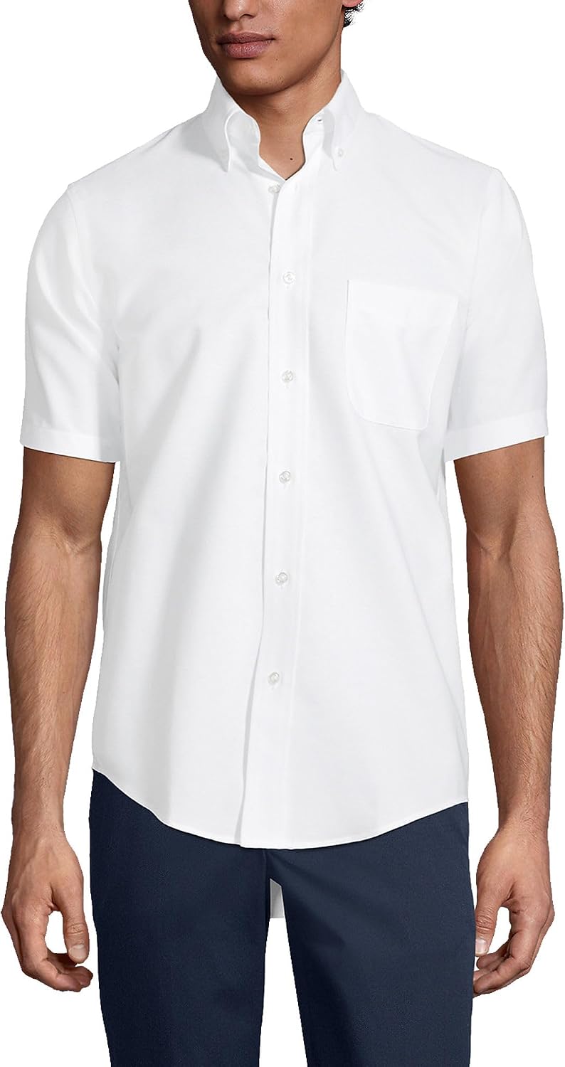 School Uniform Young Men's Short Sleeve Oxford Dress Shirt