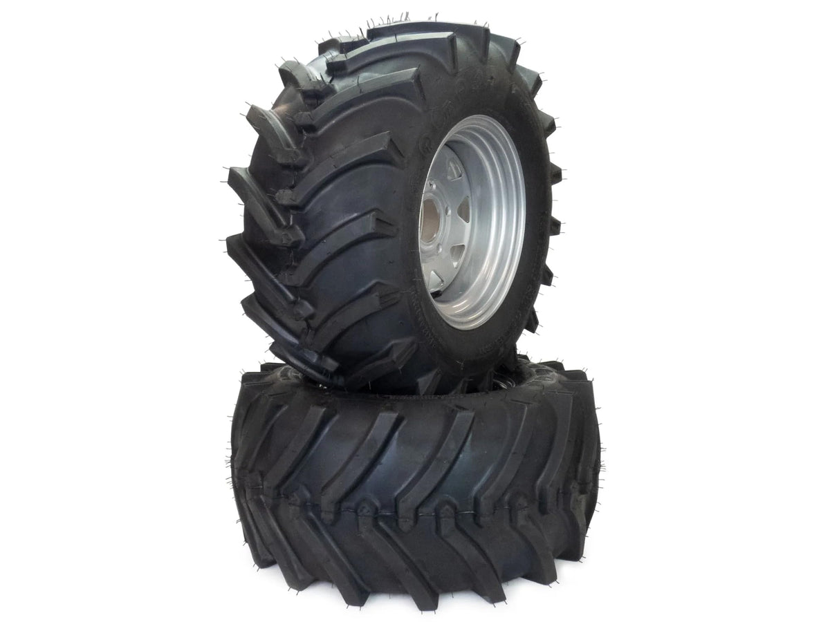 (2) Aggressive Tire Assemblies 24x12.00-12 Fits Hustler Super Z 60" 606968