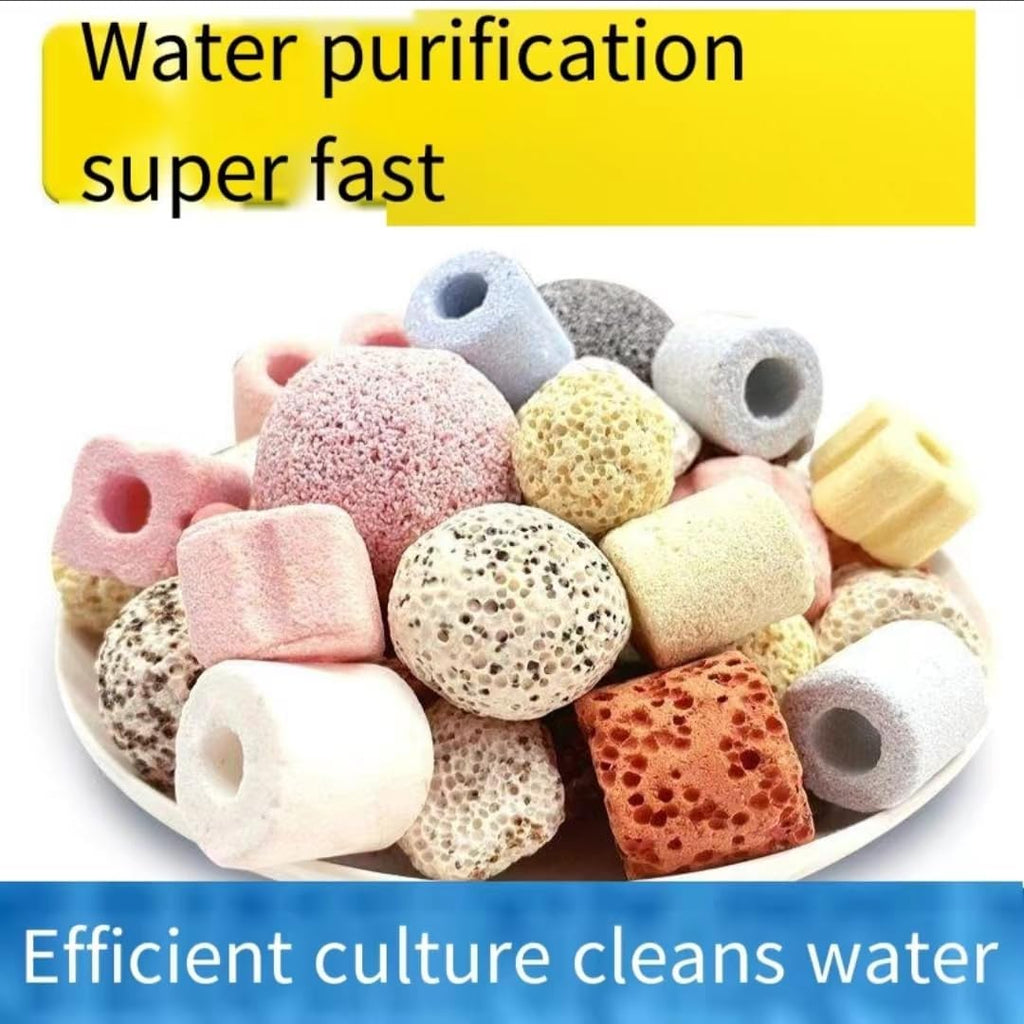 2.2lb Aquarium bio Media,6 in 1 Ceramic Filter Media | bio filter media for Aquarium Sump Filter Ceramic Rings