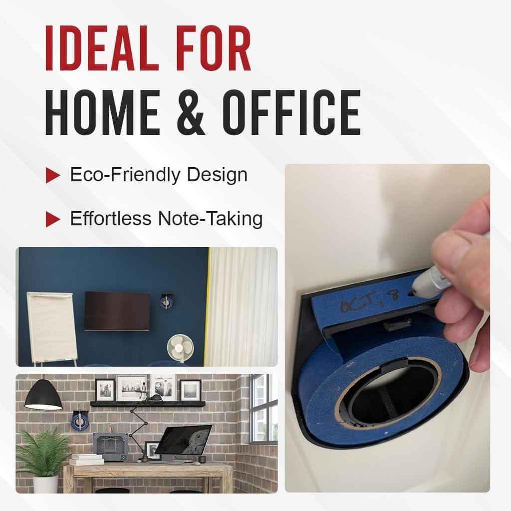 USA Made NoteTaper - Wall-Mounted Tape Dispenser for Effortless Note-Taking - Perfect for Home & Office - Smart