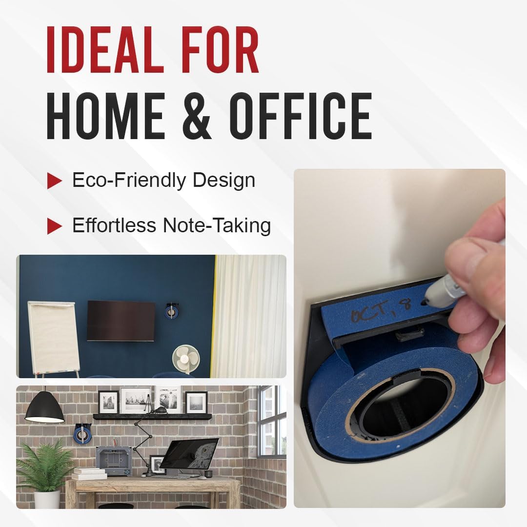 USA Made NoteTaper - Wall-Mounted Tape Dispenser for Effortless Note-Taking - Perfect for Home & Office - Smart