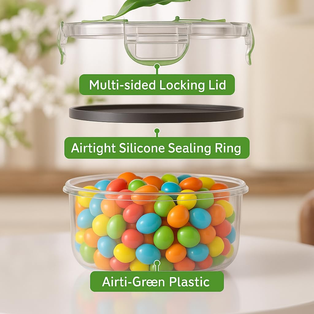 56 PCS Food Storage Containers with Lids Airtight- Plastic Container for Pantry Kitchen Organization-Microwave