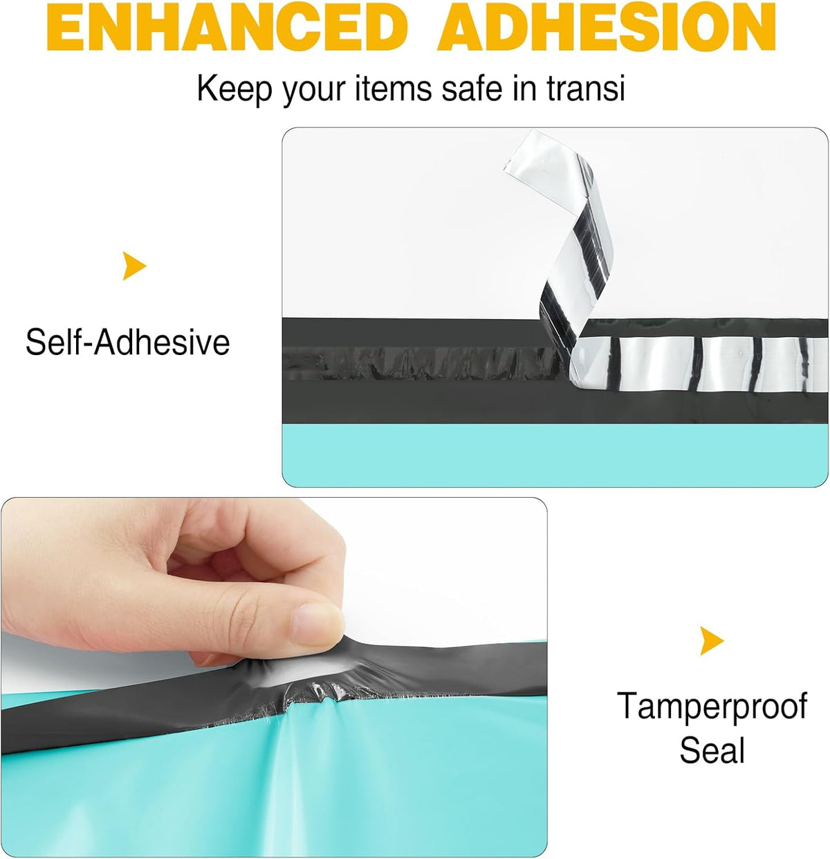Teal 12x15.5 Poly Mailers Medium for Small Business, Clothes, 200pc