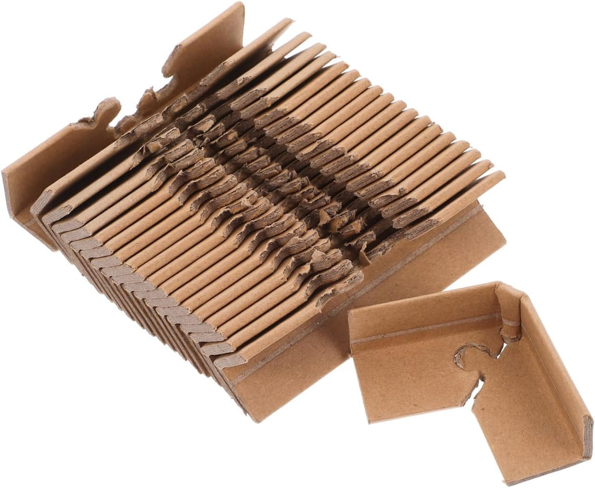 Paper Packaging Edge Protectors 20pcs Three Sided Corner Guards for Cartons