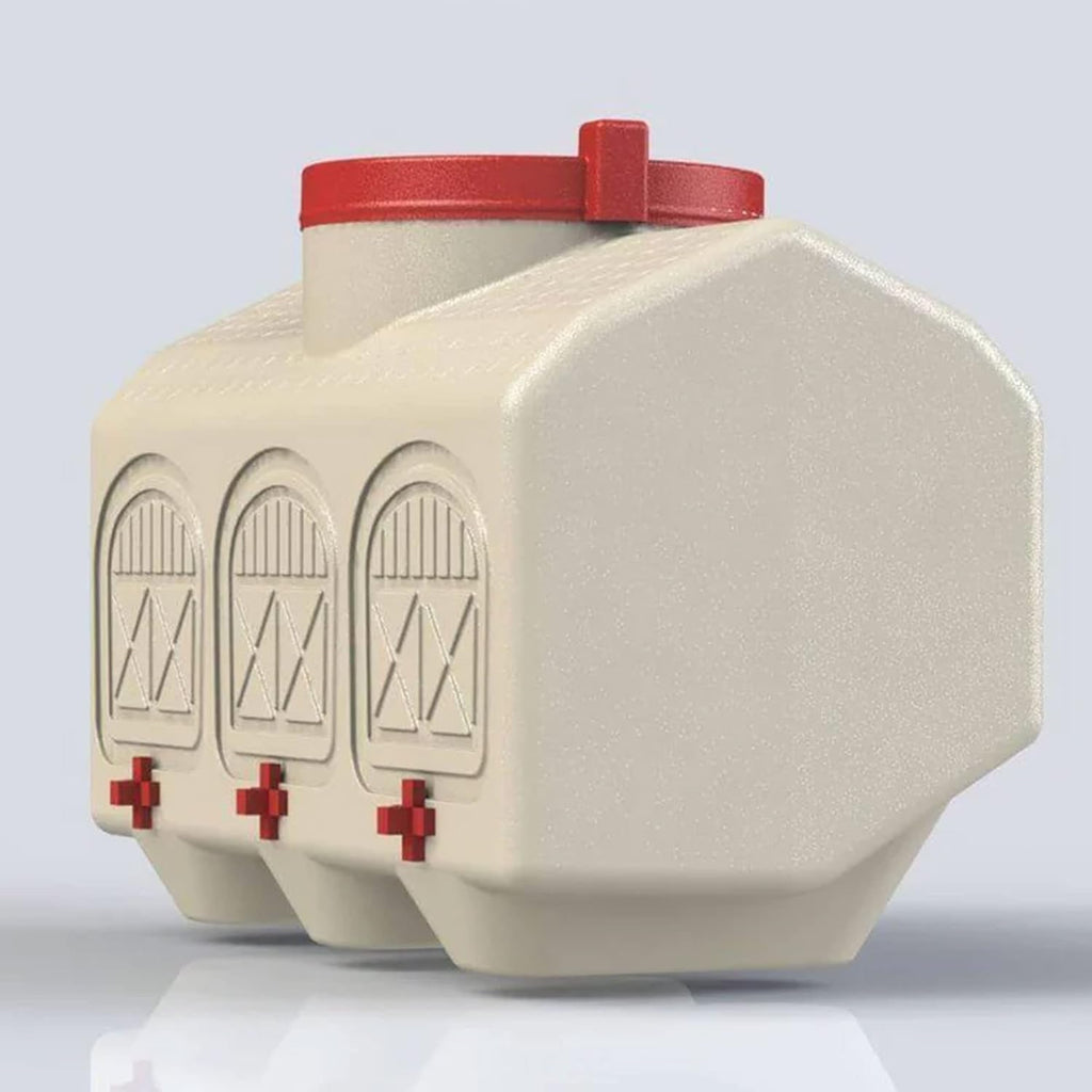 OverEZ Automatic Chicken Waterer with No Spill System, Outside and Inside Poultry Drinker, Large 12 Gallon High