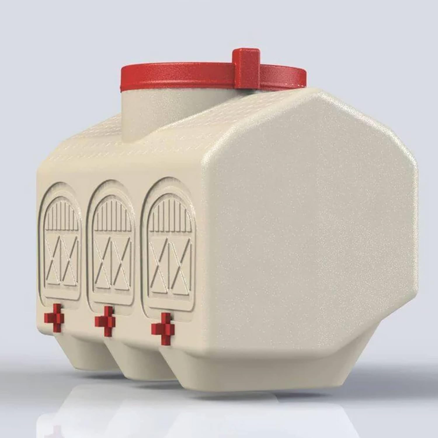 OverEZ Automatic Chicken Waterer with No Spill System, Outside and Inside Poultry Drinker, Large 12 Gallon High