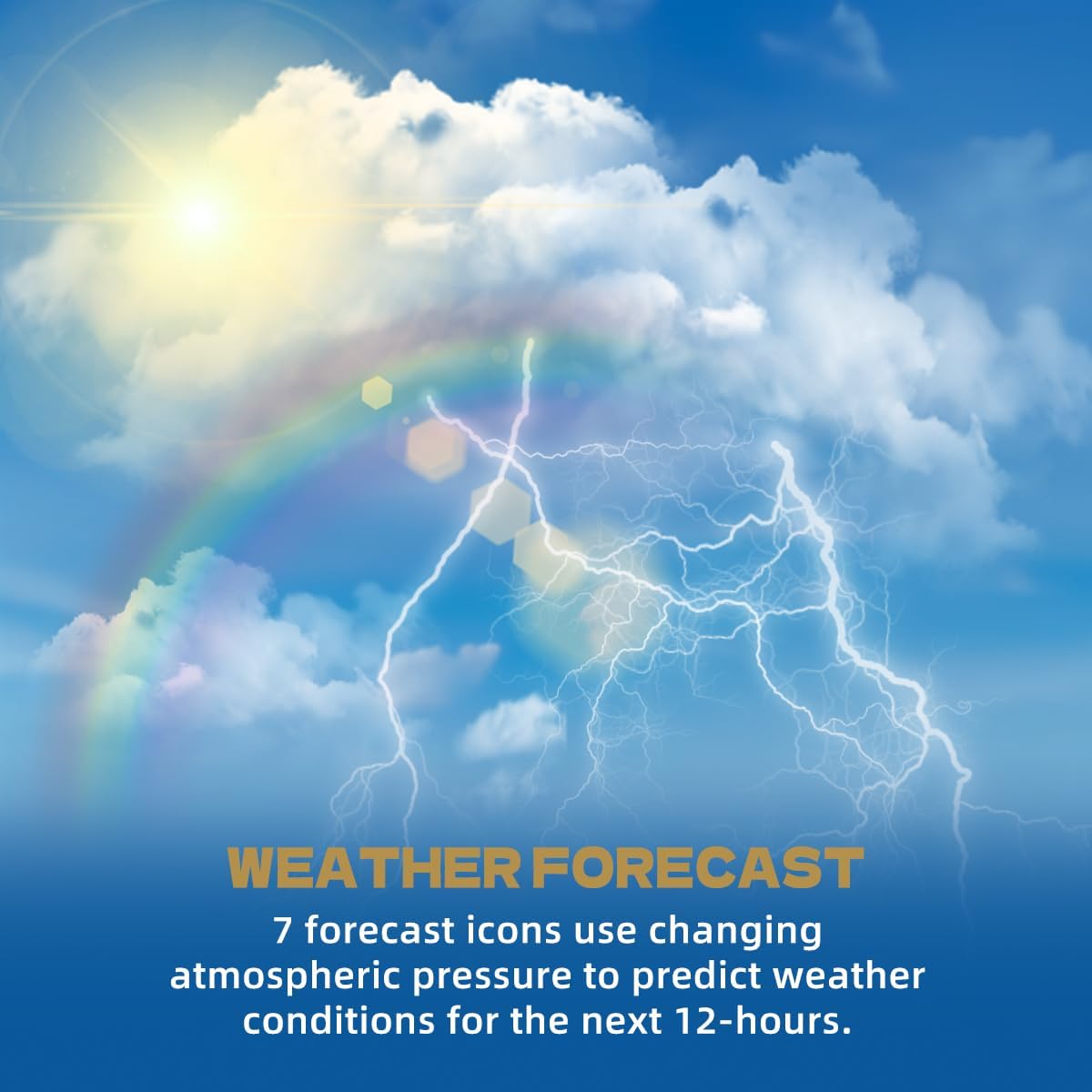 Indoor Outdoor Thermometer Wireless Weather Station 330ft Sensor | 330ft Range Sensor and Adjustable Brightness