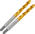 2Pcs 10-24 UNC Spiral Flute Thread Tap,Thread Milling Tap for Metal