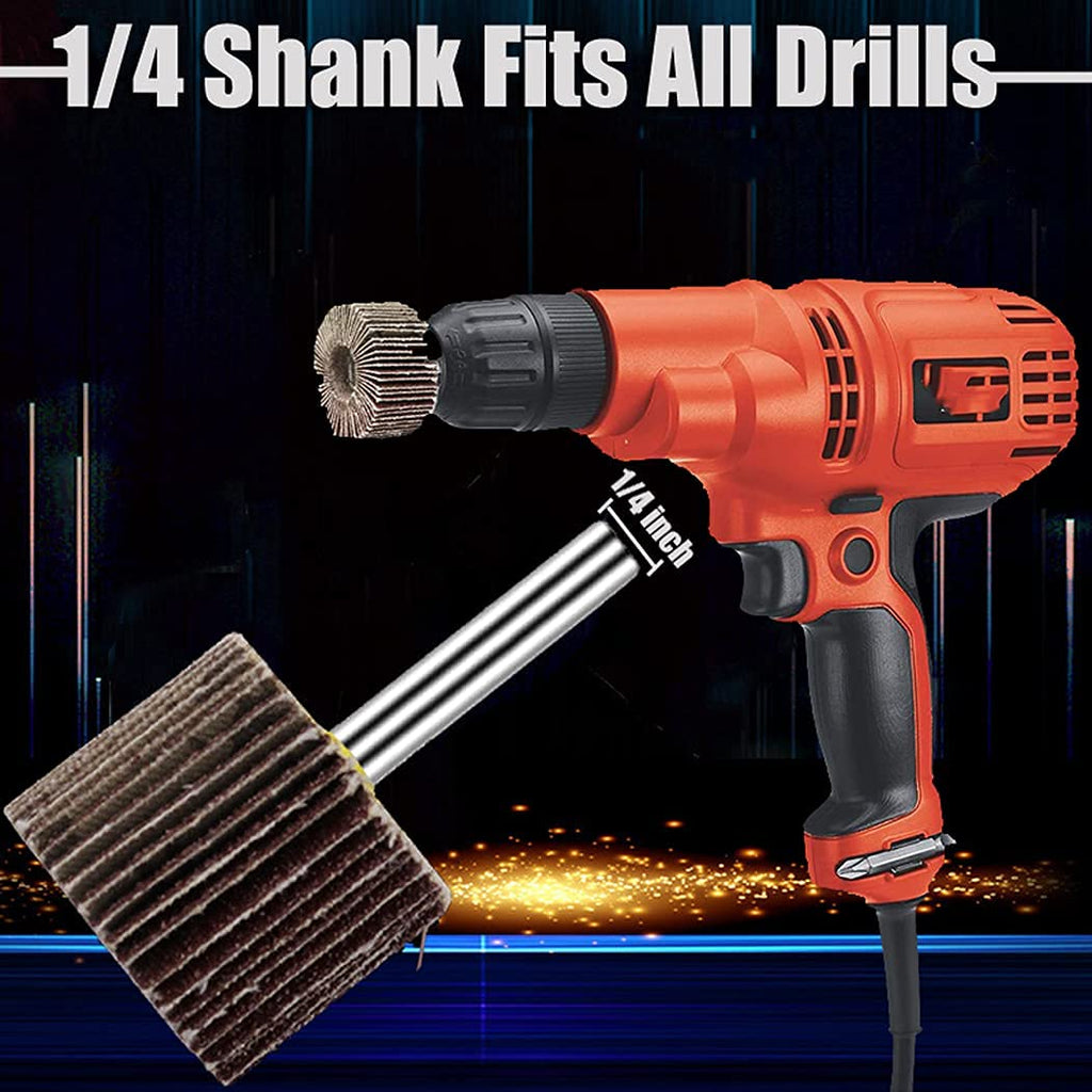20 Pcs 5 Sizes 60/80/120/240 Grits Abrasive Flap Wheel Sander