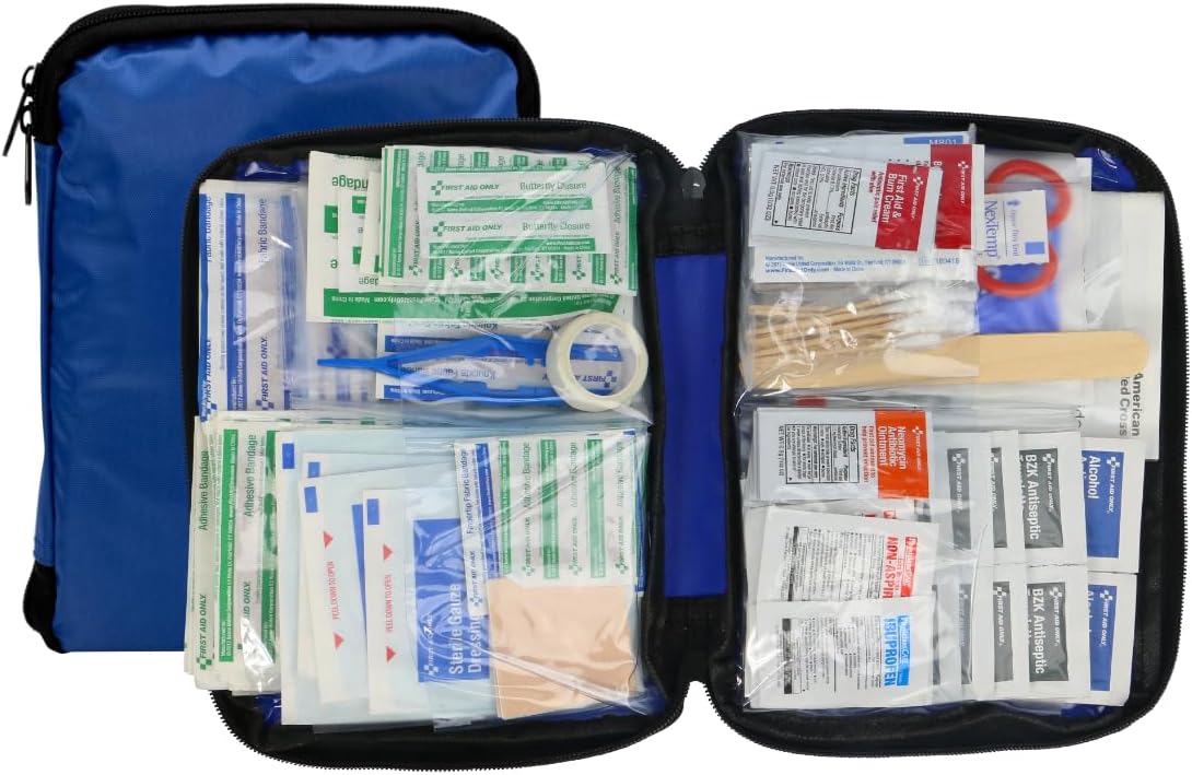298 Piece All-Purpose Emergency First Aid Kit for Home, Office, Car, Apartment, Dorm, and Camping, Travel-Friendly