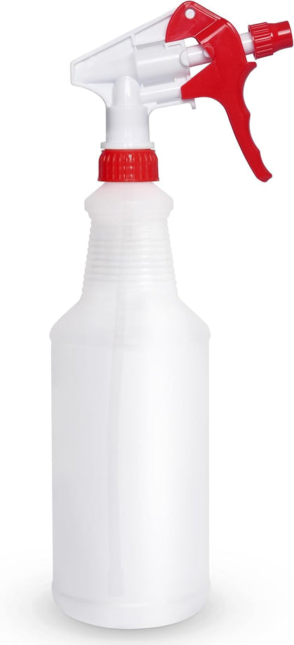 32 OZ Empty Plastic Spray Bottle, Heavy Duty with Adjustable Spray Nozzle, Chemical Resistant, All Purpose