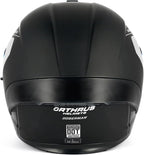 Modular Motorcycle Helmet w/ LED Lights, Full Face Helmet for Adult | 3 Flashing Mode, Flip-Up Dual Visor Sun Shield