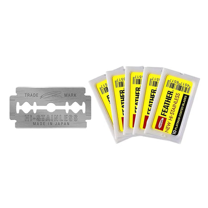 Double Edge Safety Razor Blades - (50 Count) - Platinum Coated Hi-Stainless Steel Razor Blades - Fits Most Safety
