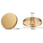30 Pcs Metal Shank Buttons Round Flat Gold Sewing,25 mm,Gold