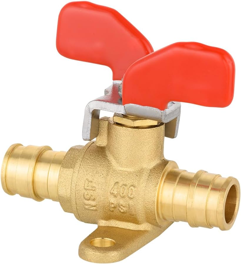 2Pcs EFIELD 1/2"Pex-A Butterfly Drop Ear Brass Ball Valve(VALVE337-2)