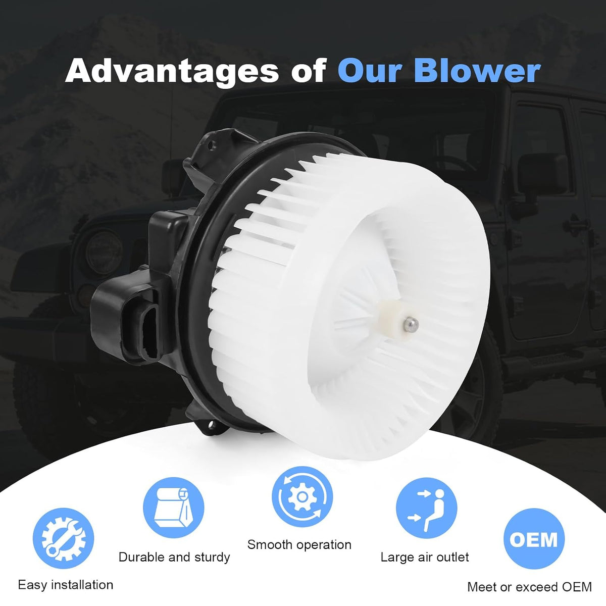 AC Heater Blower Motor Compatible with Ram 1500 Classic 2019-2022