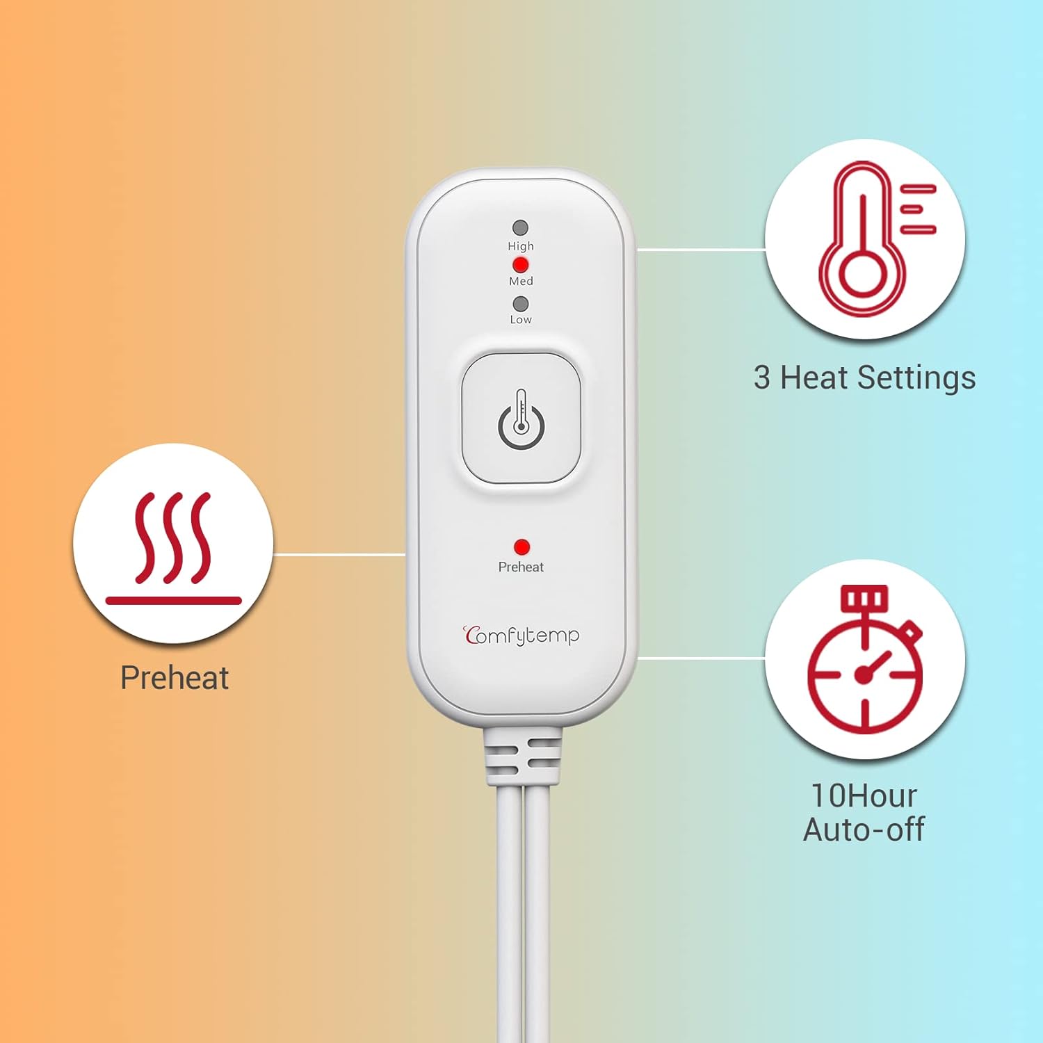 Heated Mattress Pad Mini Twin Size 31" x 55", Single Controller Quilted Electric Mattress Pads with 7- Layer