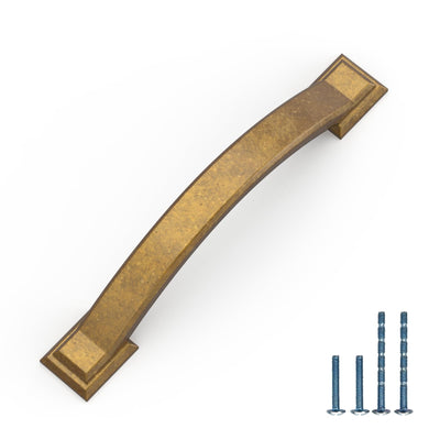 10 Pack Antique Brass Cabinet Pulls 3.75 Inch Kitchen Cabinet Handles