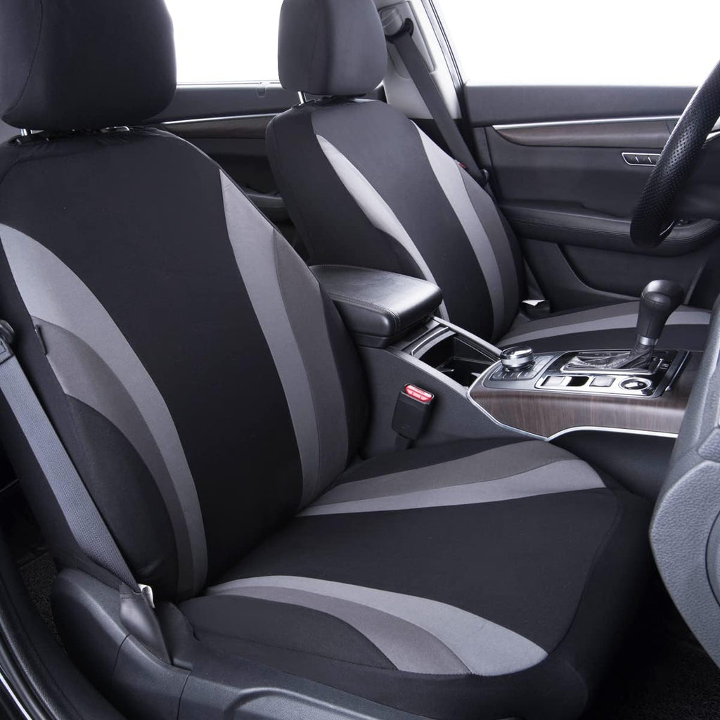 Line Rider Sporty Cloth 11PCS Universal Fit Car Seat Cover -100% Breathable with 5mm Composite Sponge Inside,Airbag