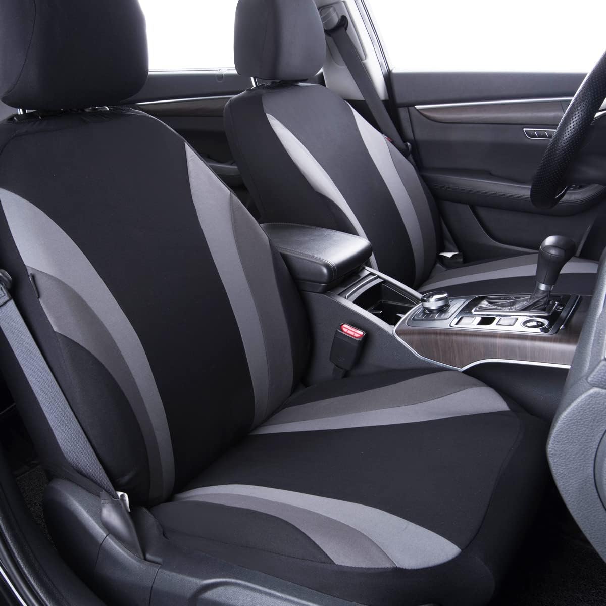 Line Rider Sporty Cloth 11PCS Universal Fit Car Seat Cover -100% Breathable with 5mm Composite Sponge Inside,Airbag