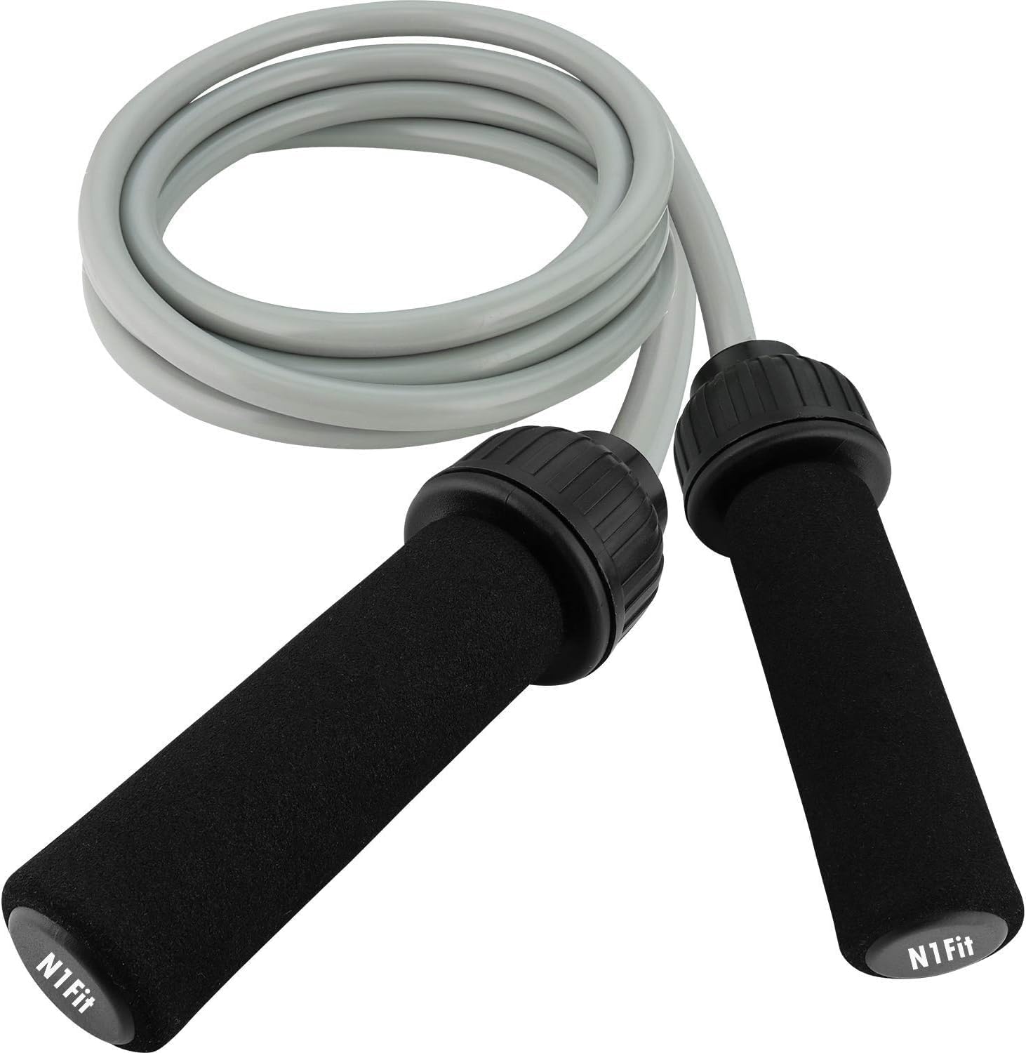 Weighted Jump Rope Workout (1LB) - Tangle-Free Ball Bearing Speed Skipping Rope for MMA Boxing Weight-loss Crossfit