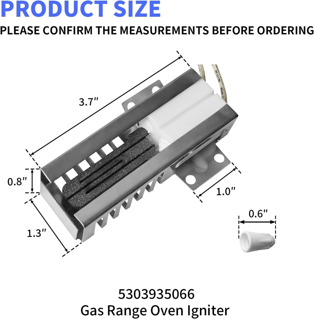 5303935066 Gas Range Oven Igniter Replacement for Frigidaire Tappan Replaces 318177710 318177720 10064 5303210788