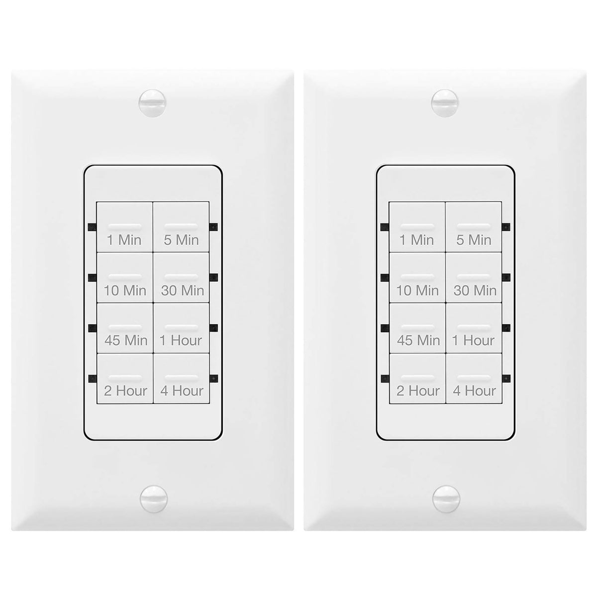 TOPGREENER Countdown Timer Switch, for Bathroom Exhaust Fan, Lights, 2 Pack