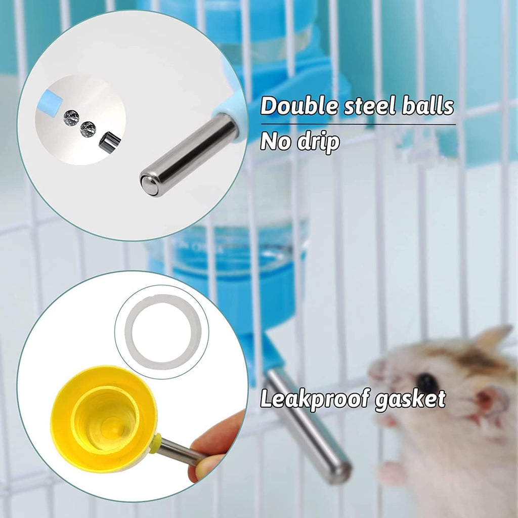 Hamster Water Bottle Small Animal Standing Water Dispenser Ceramic Base Cage Hanging Water Feeding Bottles Auto
