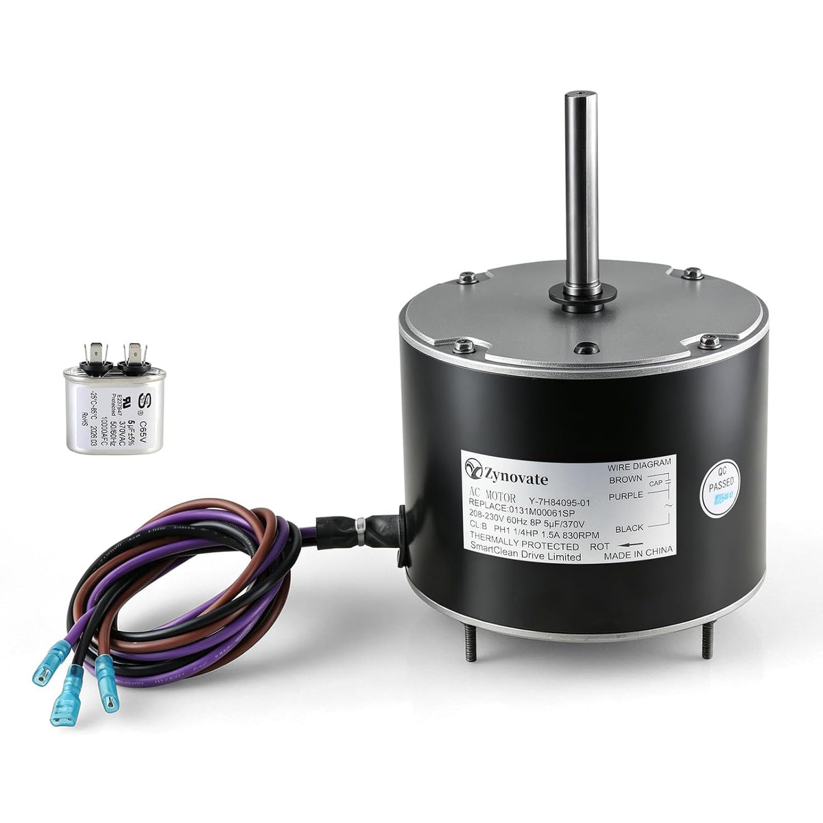 0131M00061SP Condenser Fan Motor 1/4 HP 208-230V 830RPM 1.5A AC Fan Motor